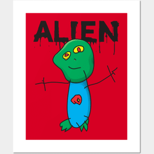 Alien by 4yo Boy Posters and Art